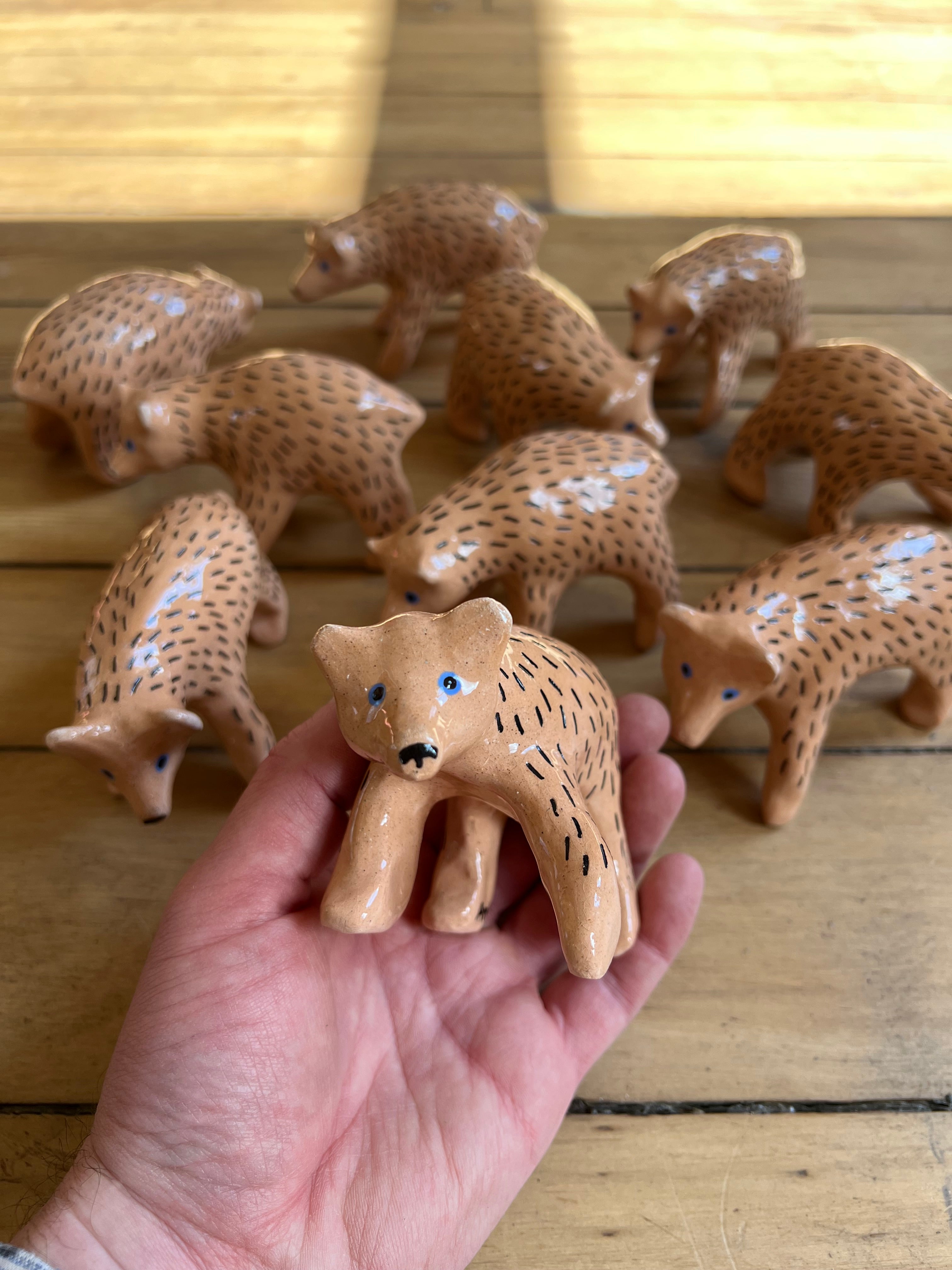 Ceramic brown bear
