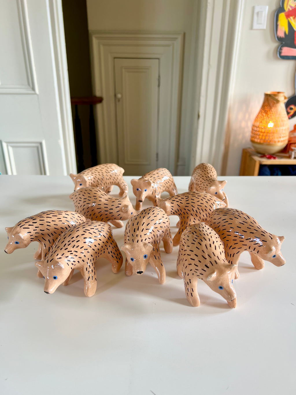 Ceramic brown bear