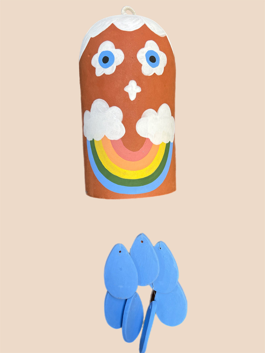 Cloud face rain drop bell
