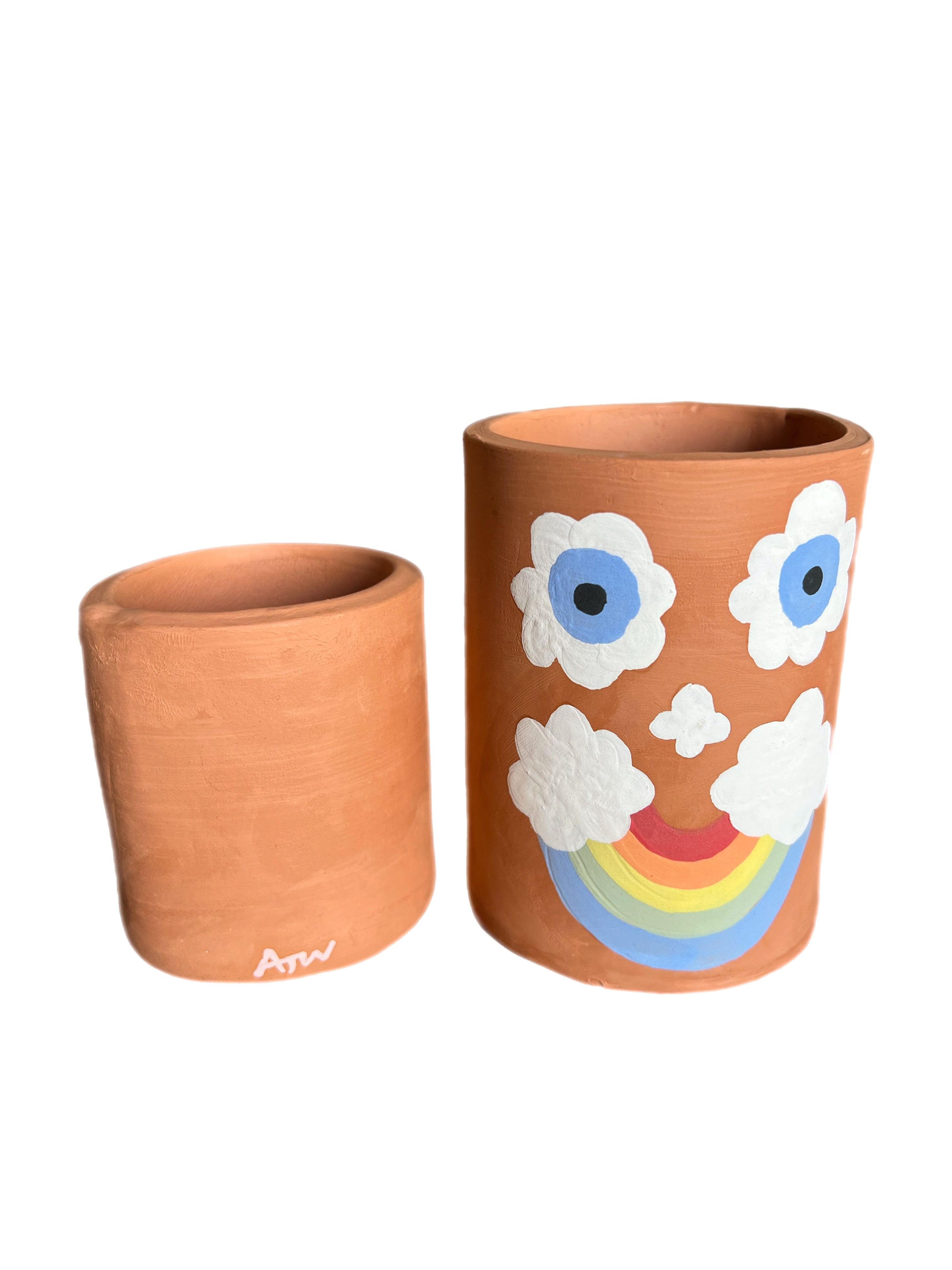 Cloud face pots