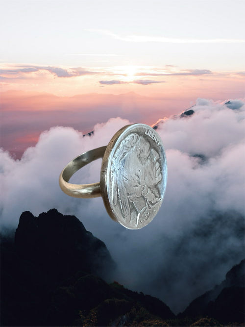 Buffalo head nickel ring