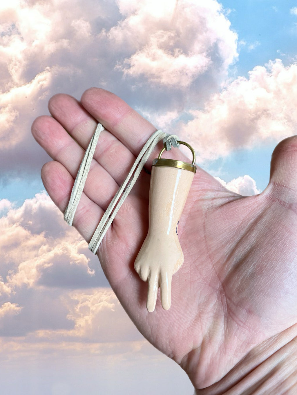 Ceramic peace hand