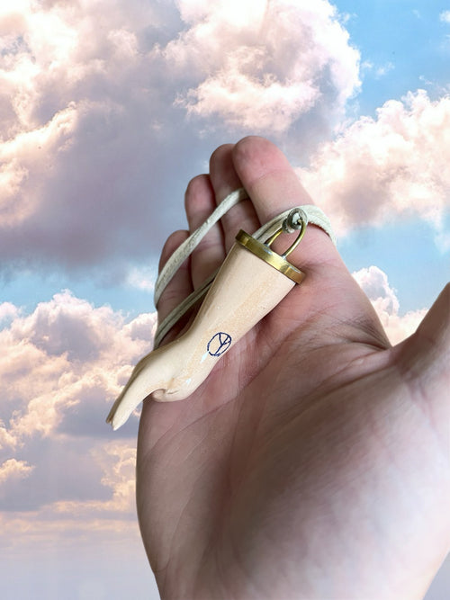 Ceramic peace hand