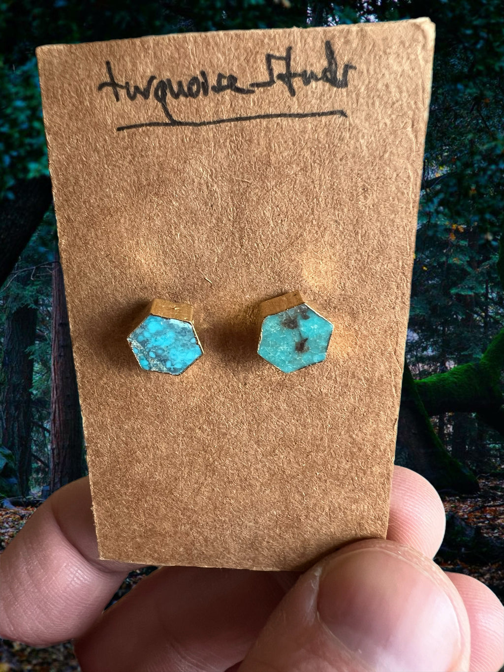 Turquoise stud earrings