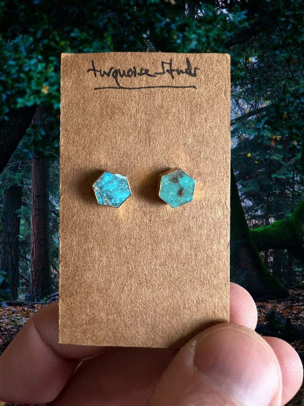 Turquoise stud earrings