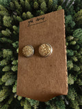 Gold druzy studs
