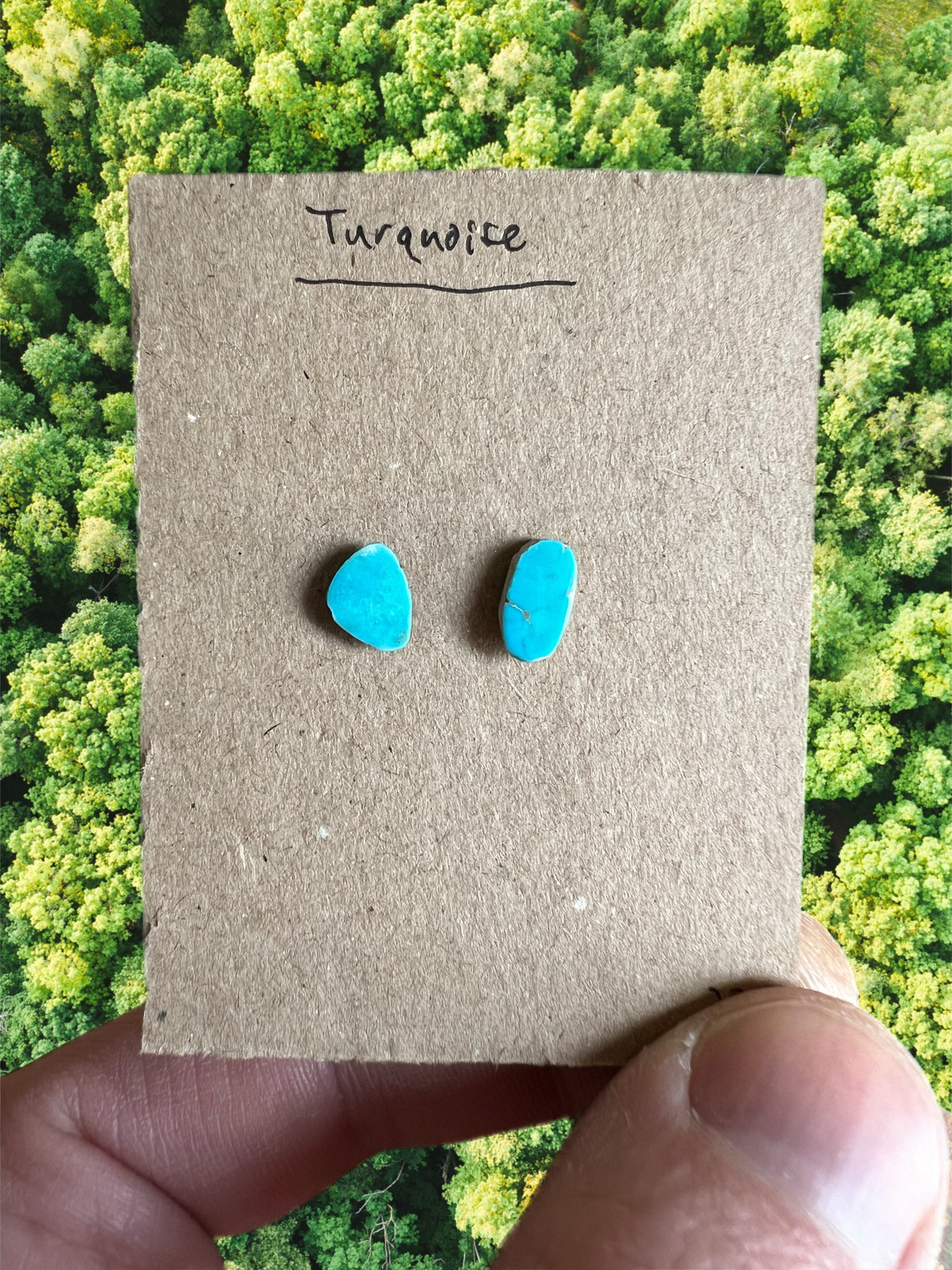 Natural turquoise earrings