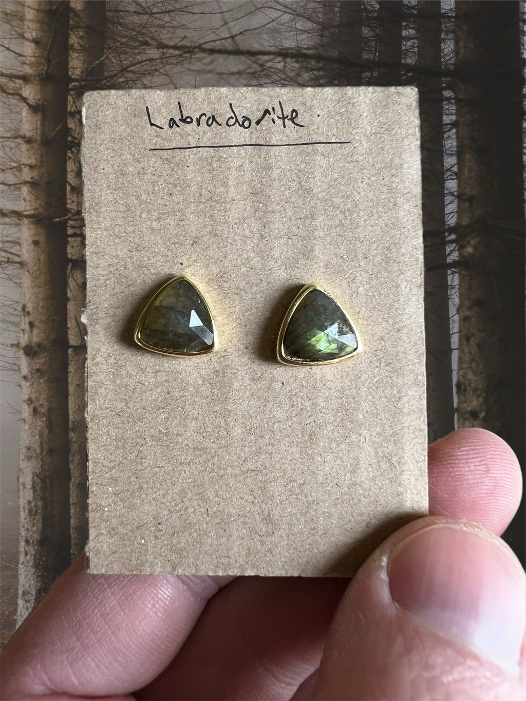 Labradorite earrings