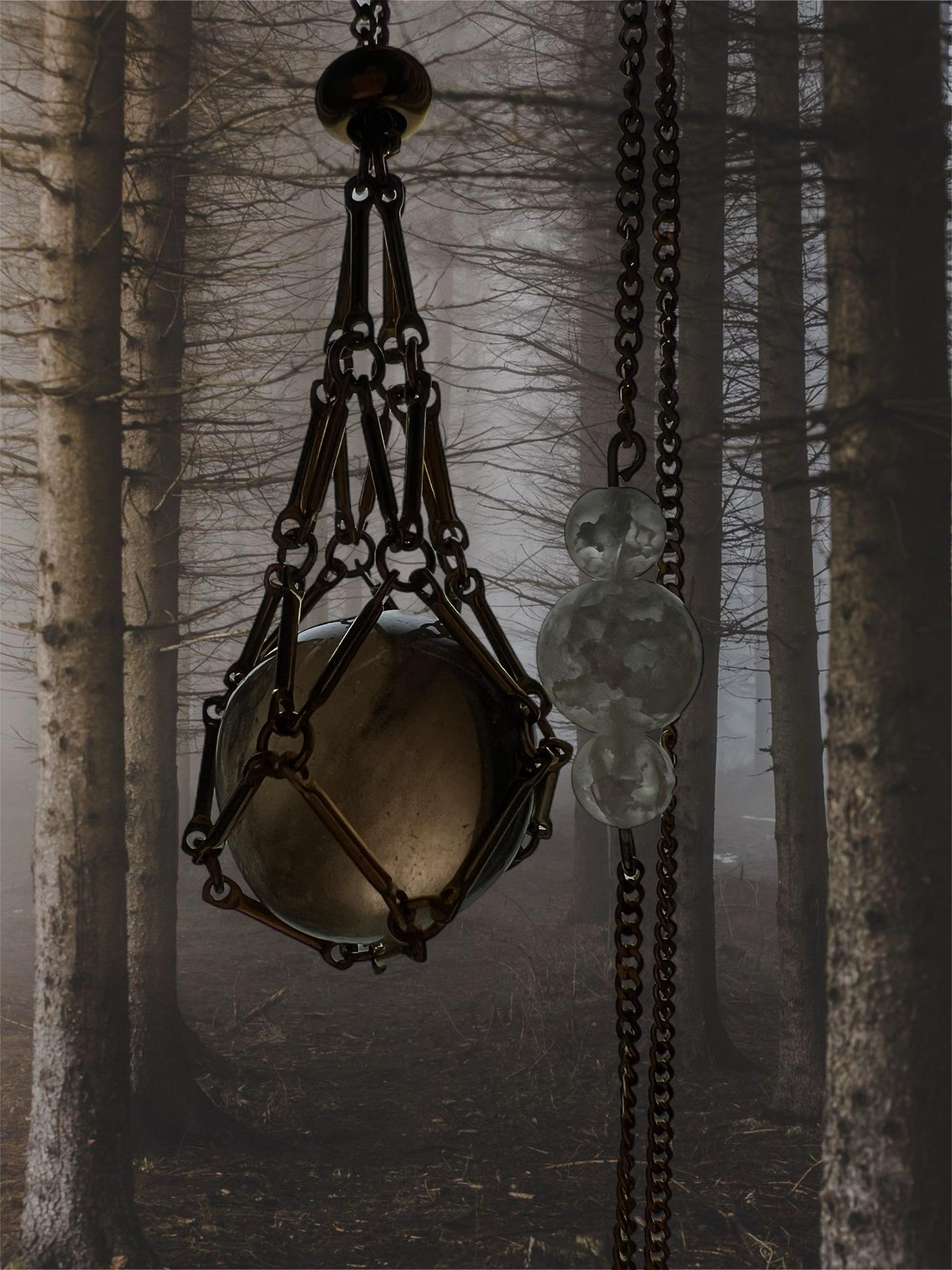Crystal ball necklace