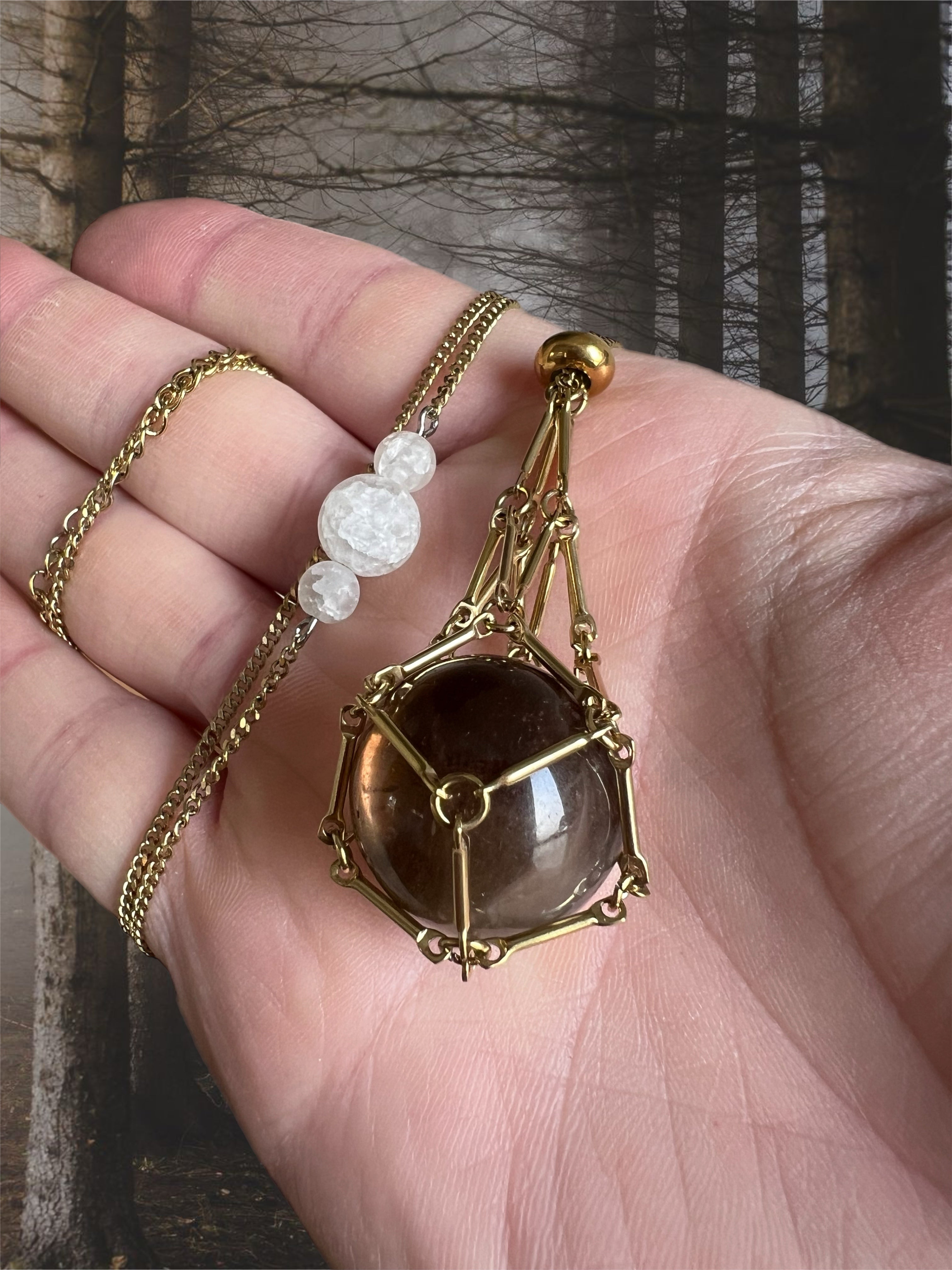 Crystal ball necklace