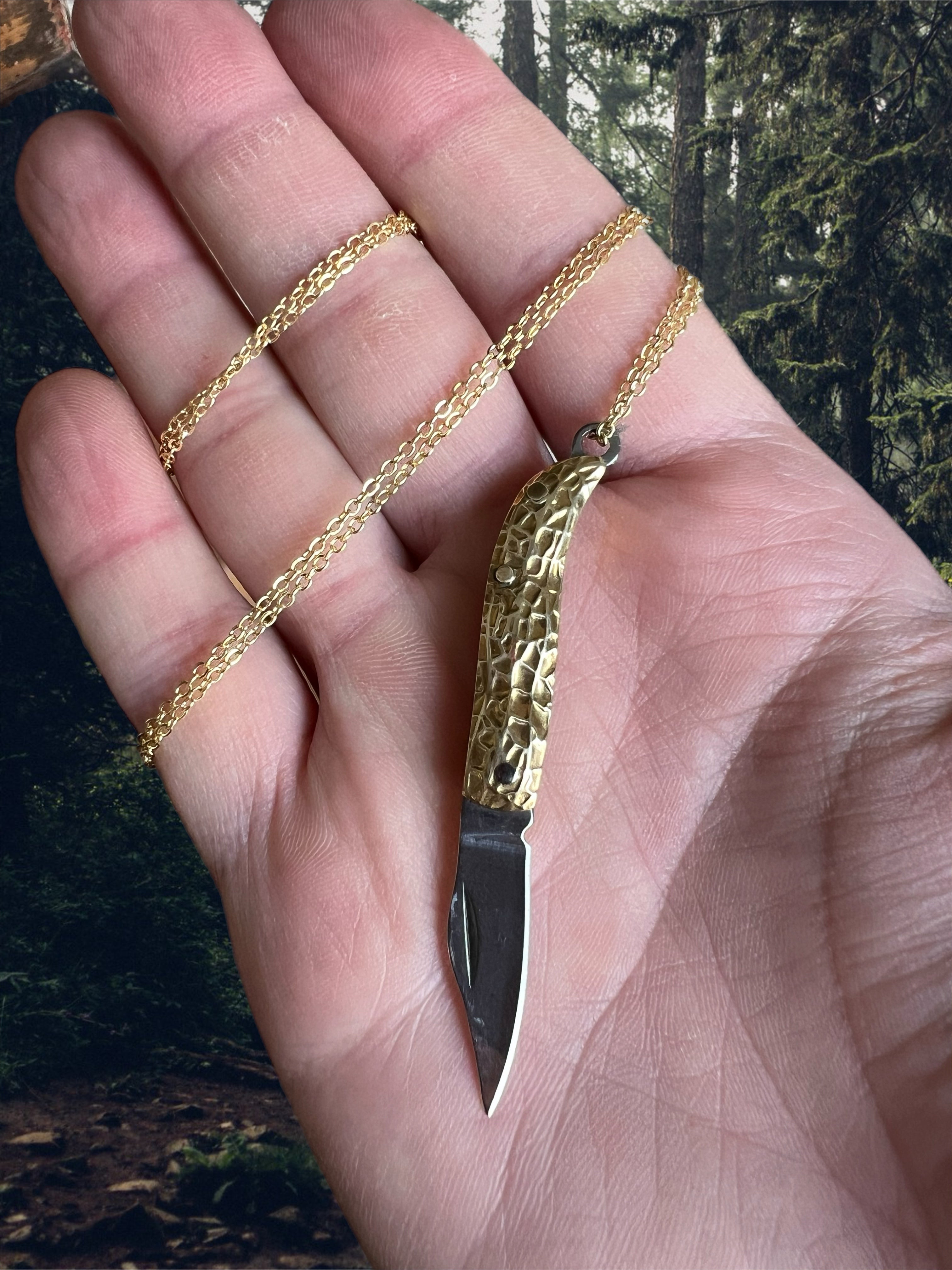 Peanut knife necklace
