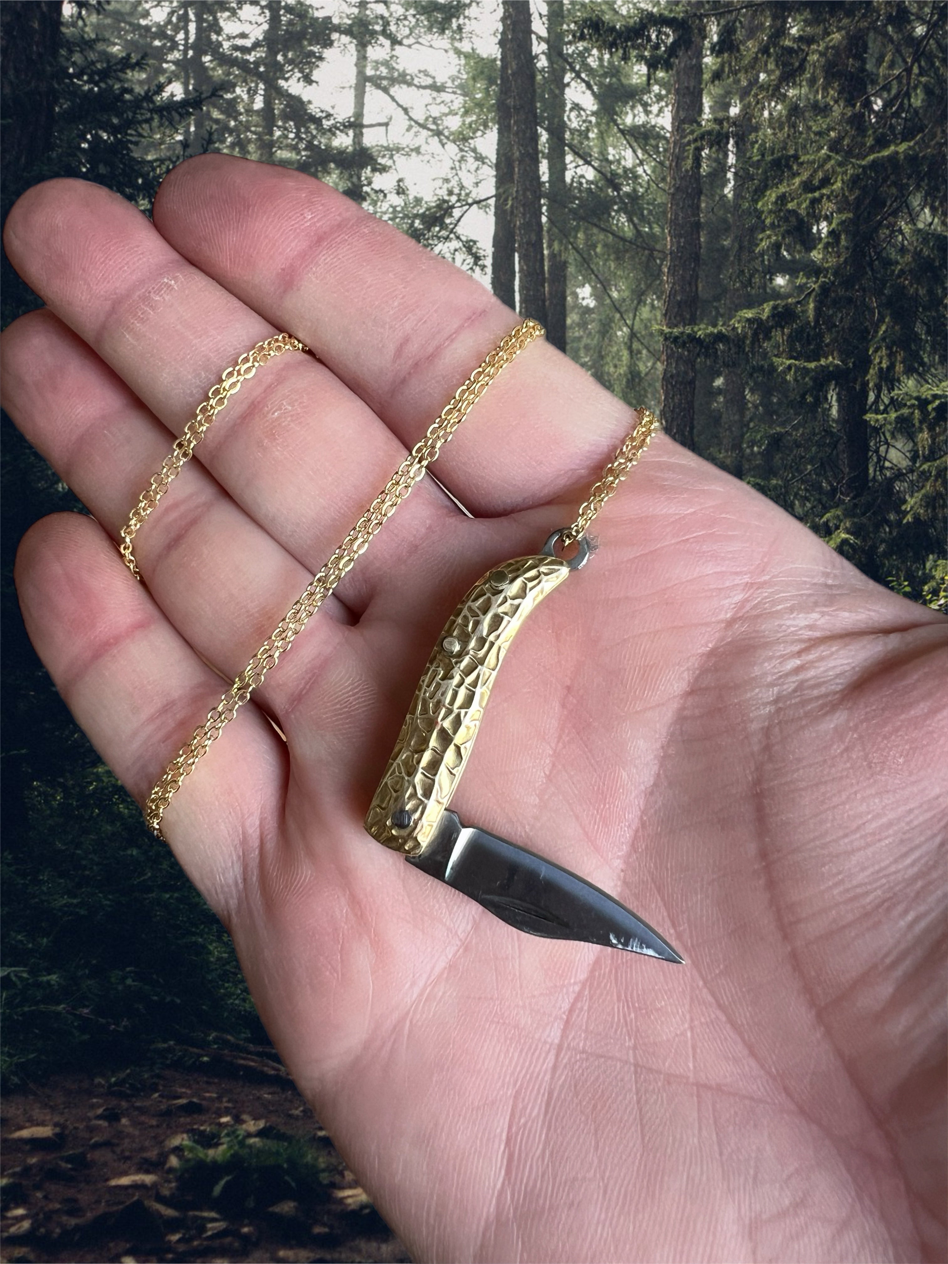 Peanut knife necklace