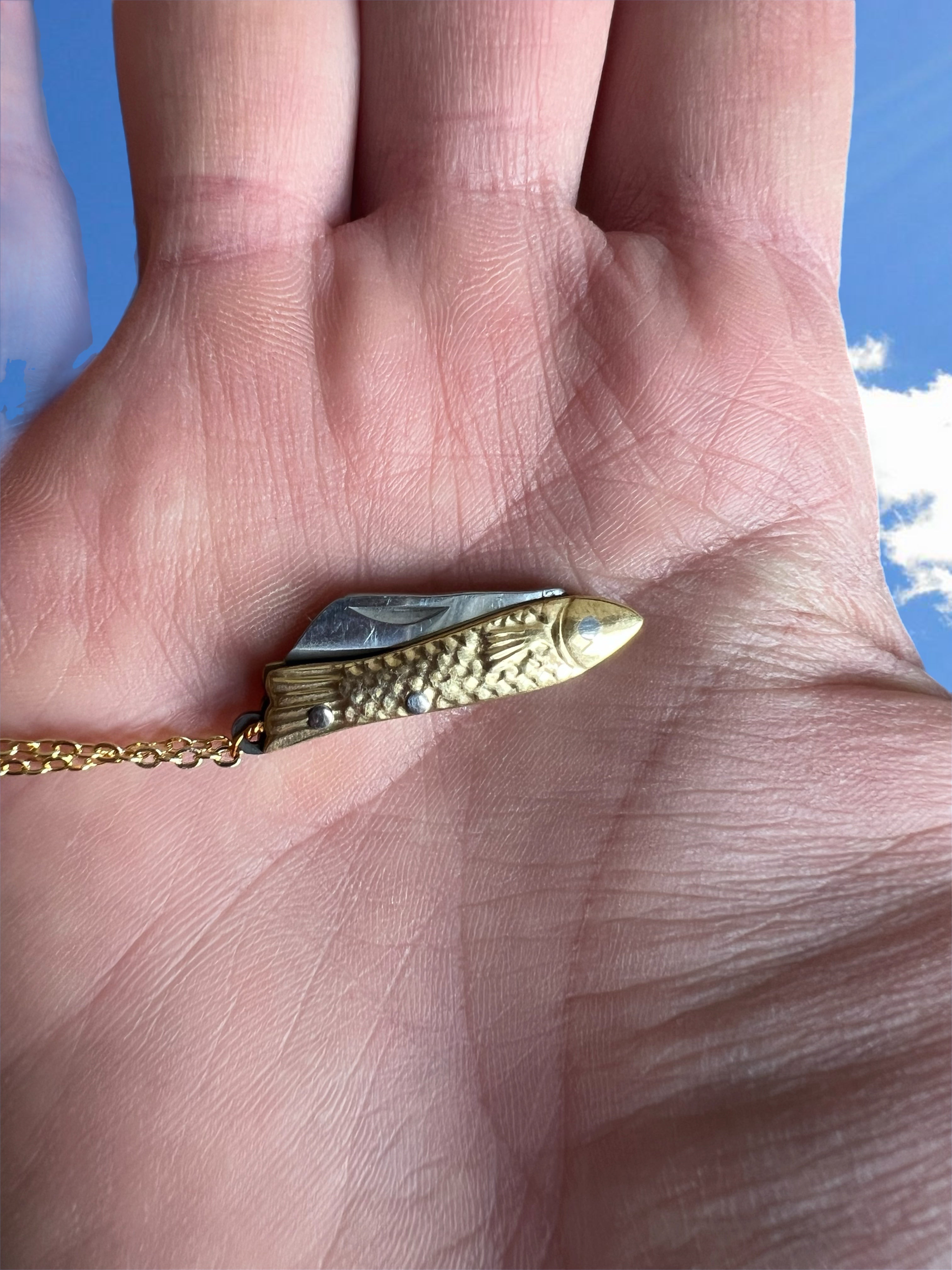 Little fish knife necklace