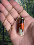 Butterfly/ lavender necklace